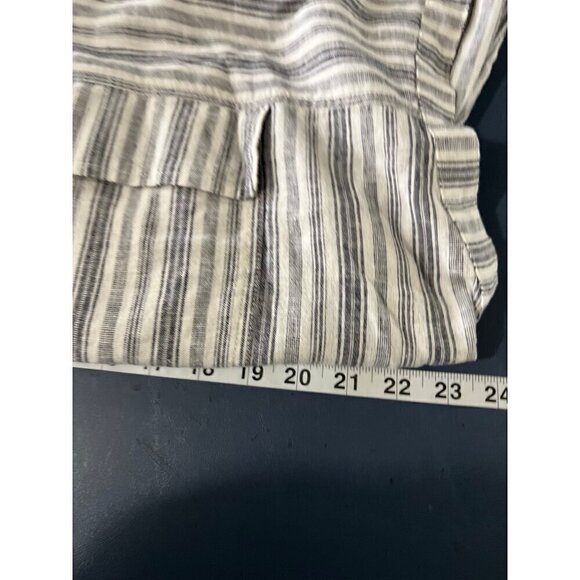 Time And Tru Buttom Down Shirt Dress Linen Blend Beachy Resort Boho Lagenlook - Picture 8 of 9